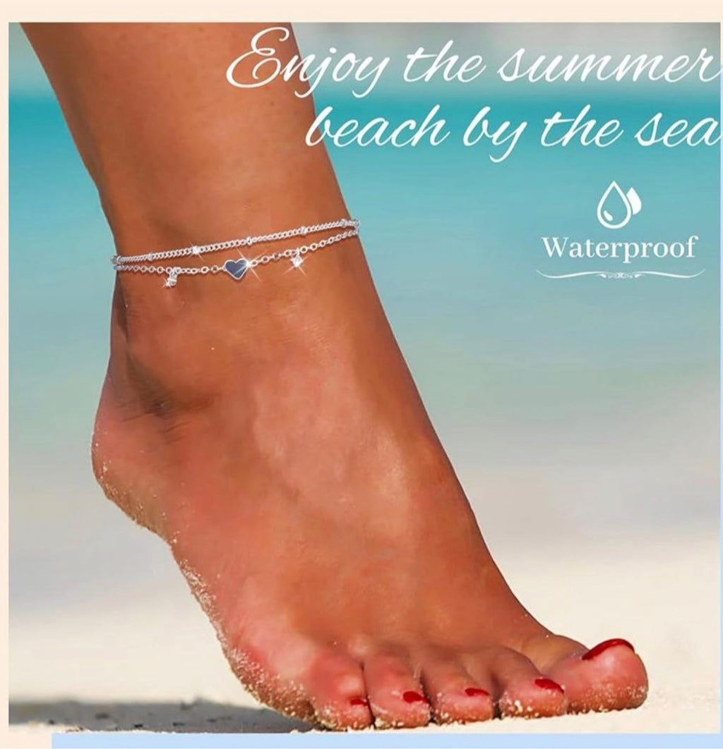 925 Silver Plated Ankle Bracelet