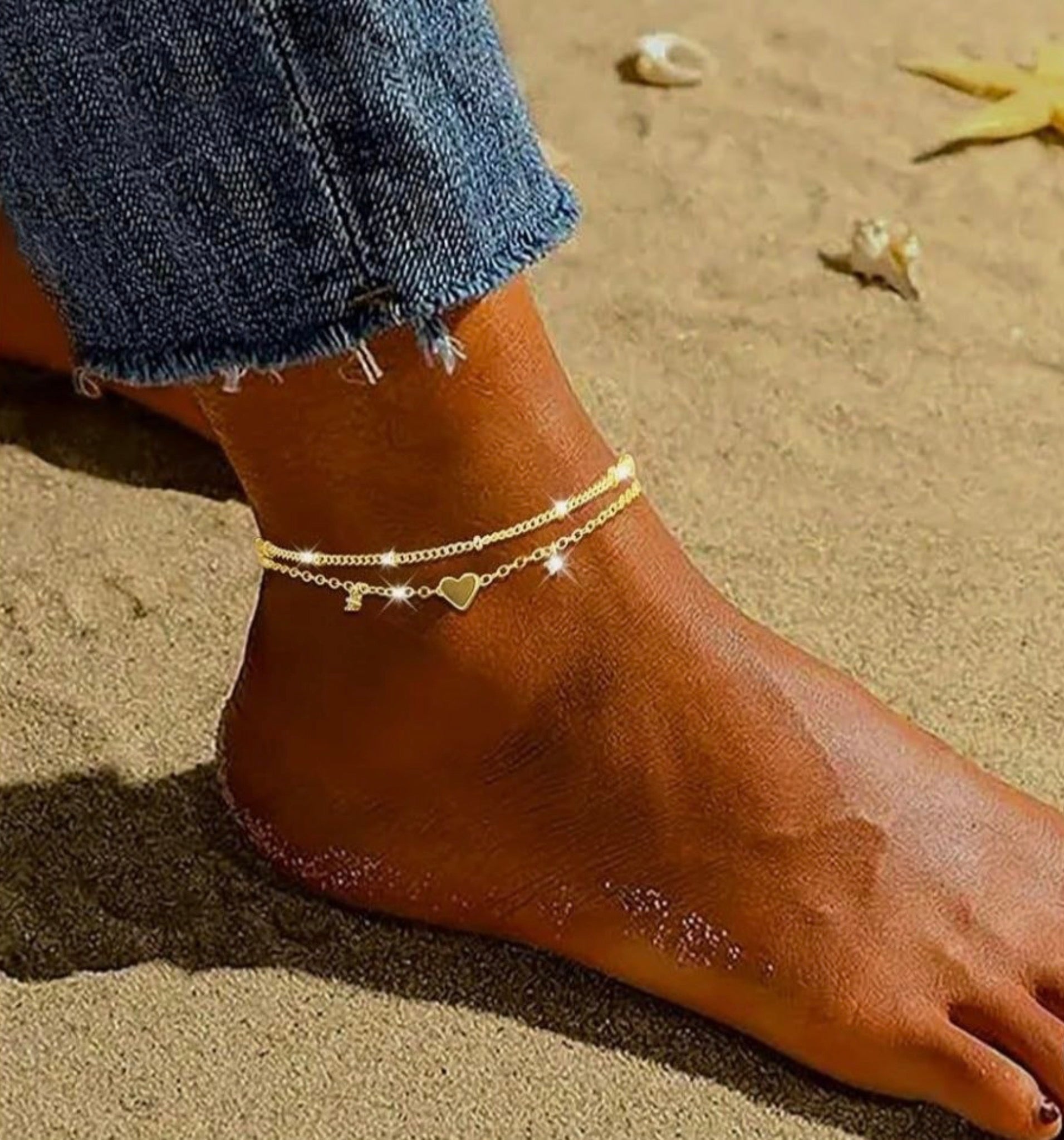 925 Silver Plated Ankle Bracelet