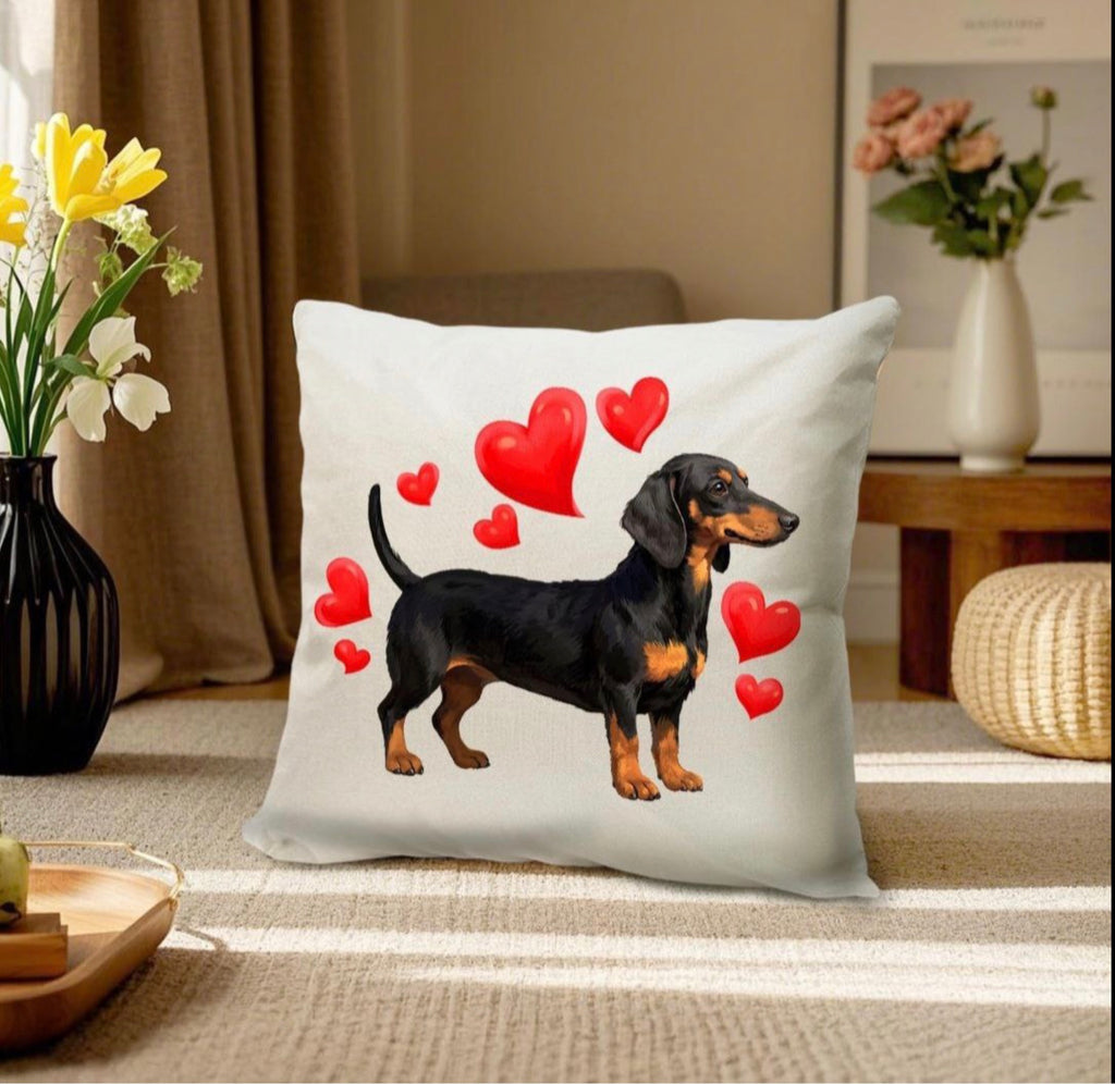 🐶 Dachshund Decorative Dog Pillow Cover 🐾