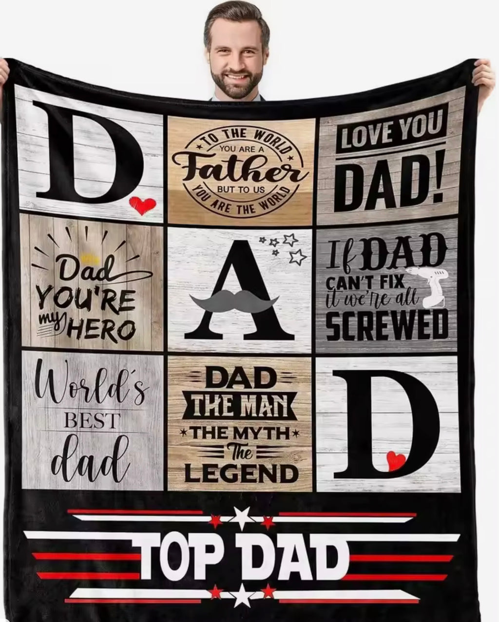 💙 Best Dad Ever Blanket 💙