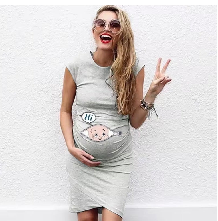 🤍 Cute Maternity Dress – Loose & Casual 🤍