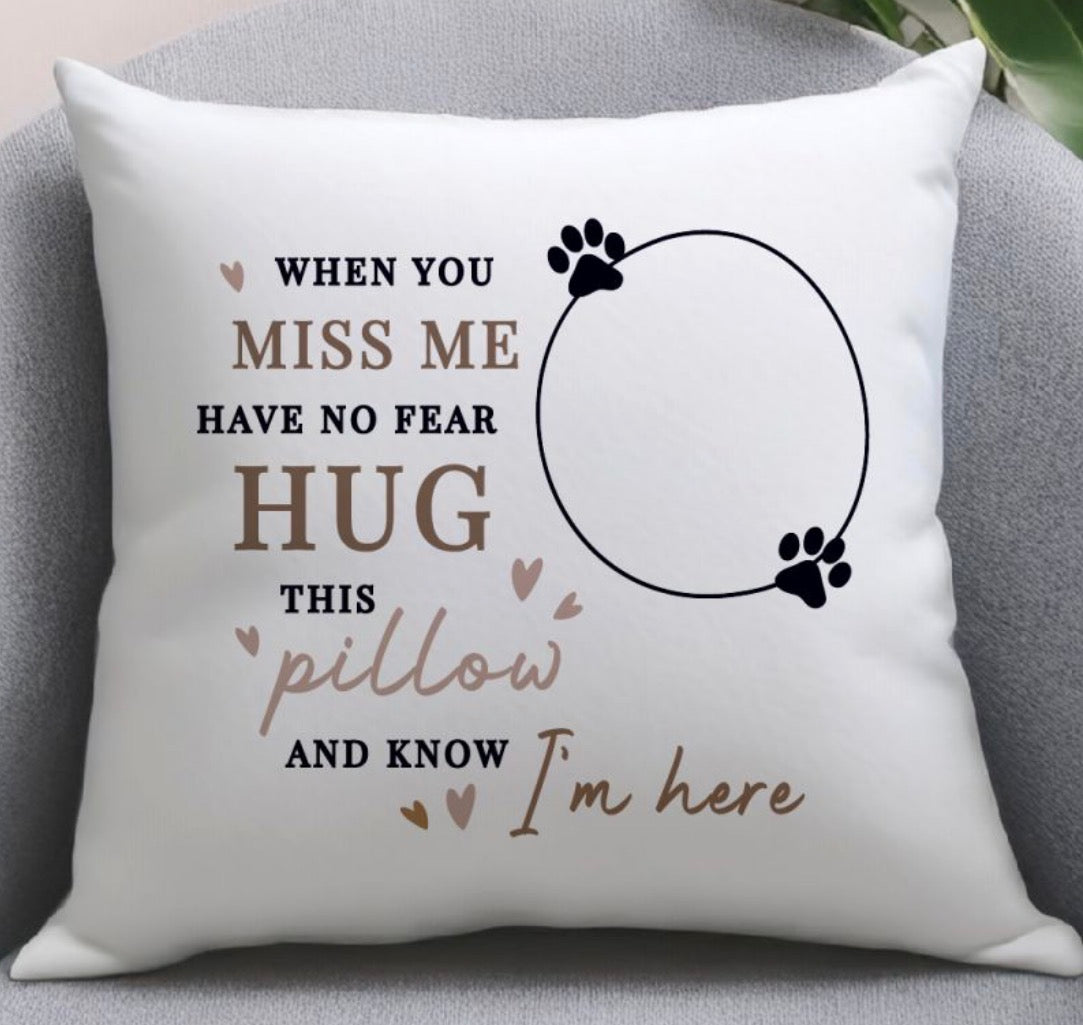 Personalised Memorial Pet Photo Upload Cushion