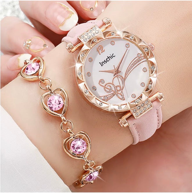✨ 6PCS Fashion Rhinestone Women’s Watch Set ✨
