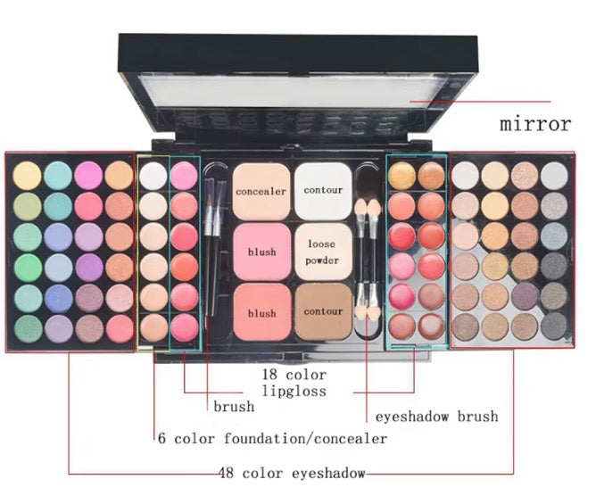 40/74/78 Colors Glitter Eyeshadow Palette