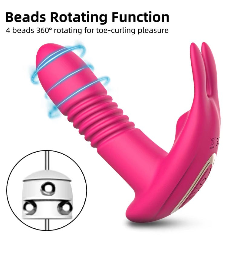 Rotating Bead Rabbit Vibrator – Dual Stimulation Pleasure Toy