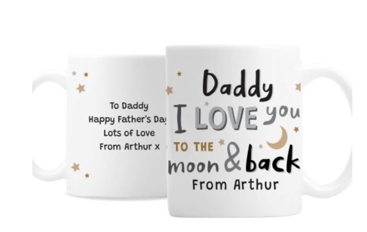 Personalised To the Moon and Back Mug