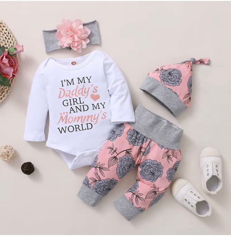 Baby Girl 3-Piece Outfit Set 🌸