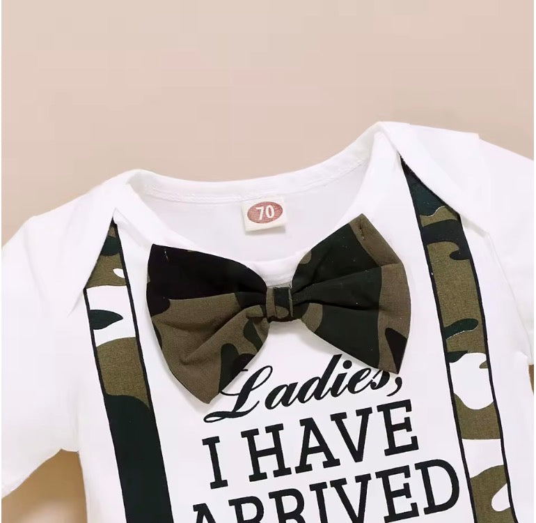 Baby Boy “Ladies, I Have Arrived” Outfit Set 💚🖤