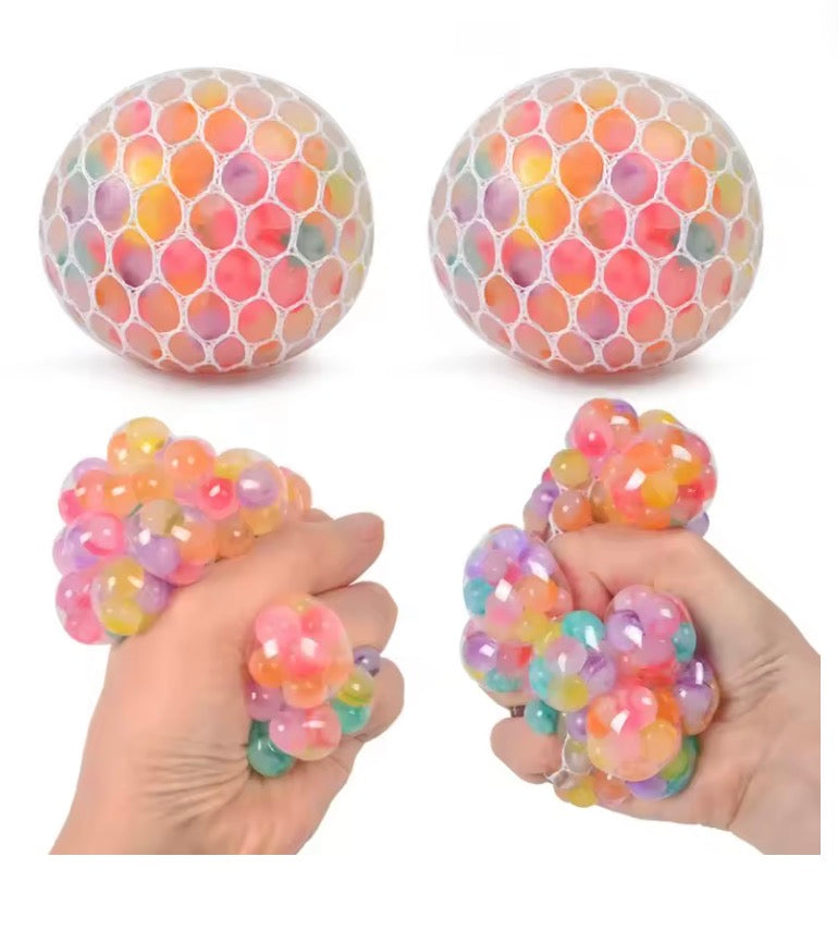 Rainbow Sensory Stress Relief Ball – 3D Squishy Fidget 🌈