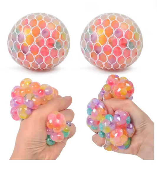 Rainbow Sensory Stress Relief Ball – 3D Squishy Fidget 🌈