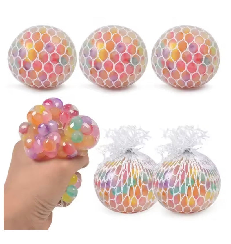 Rainbow Sensory Stress Relief Ball – 3D Squishy Fidget 🌈