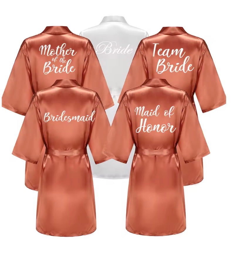 💍 Luxury Satin Bridal Party Robes – Matching Wedding Morning Gowns 💍