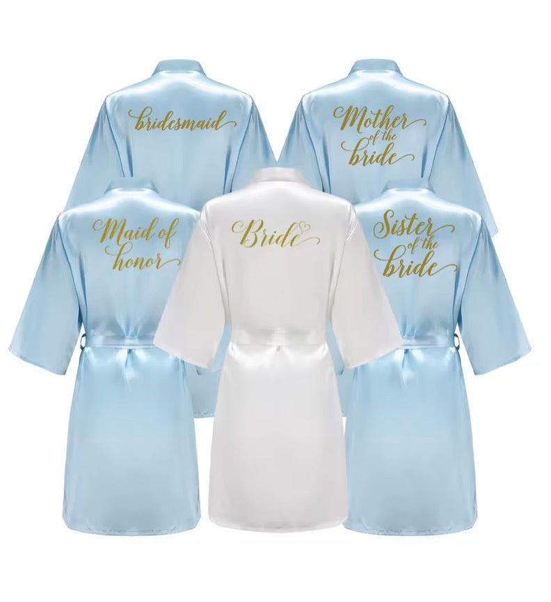 💍 Luxury Satin Bridal Party Robes – Matching Wedding Morning Gowns 💍