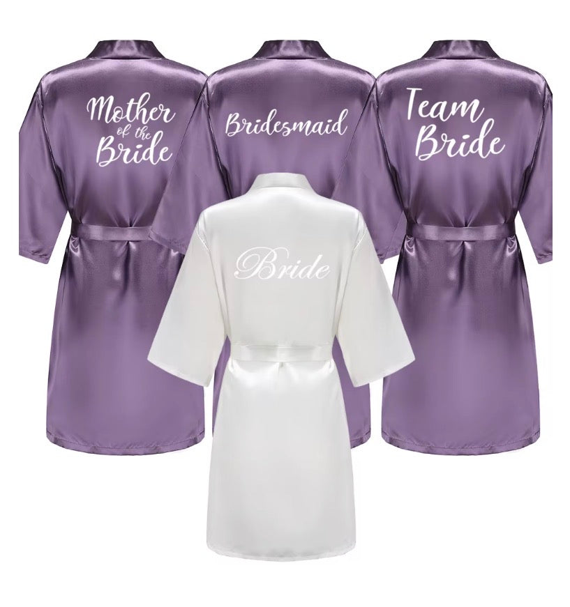 💍 Luxury Satin Bridal Party Robes – Matching Wedding Morning Gowns 💍