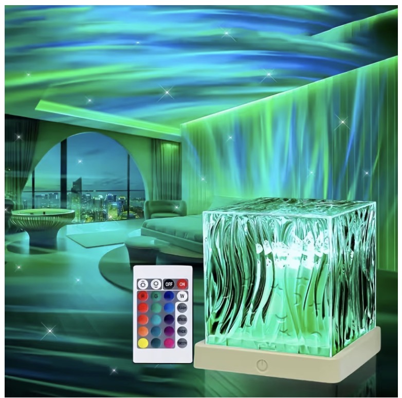✨ Modern LED Ice Cube Mood Lamp with Remote ✨