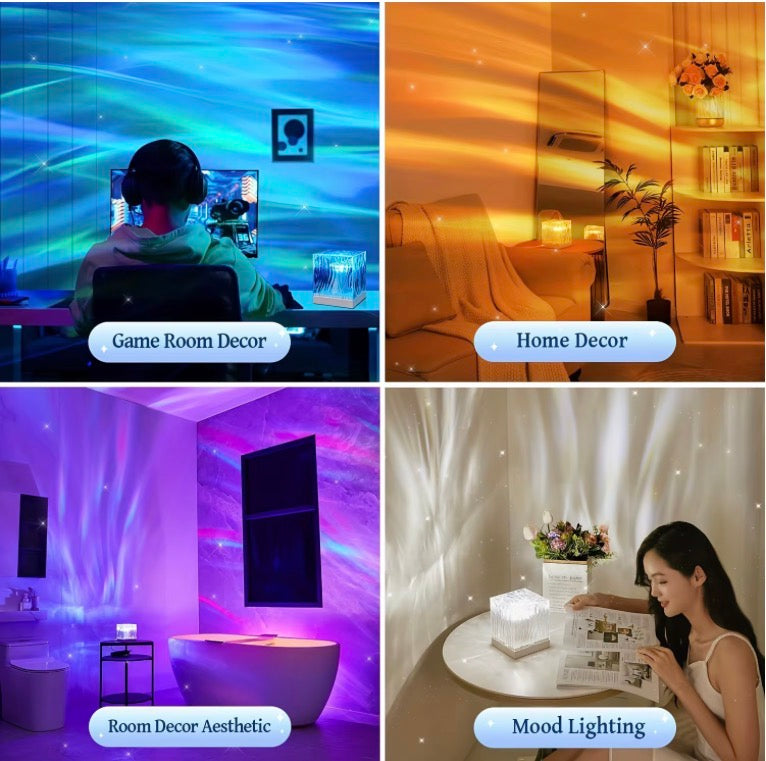 ✨ Modern LED Ice Cube Mood Lamp with Remote ✨
