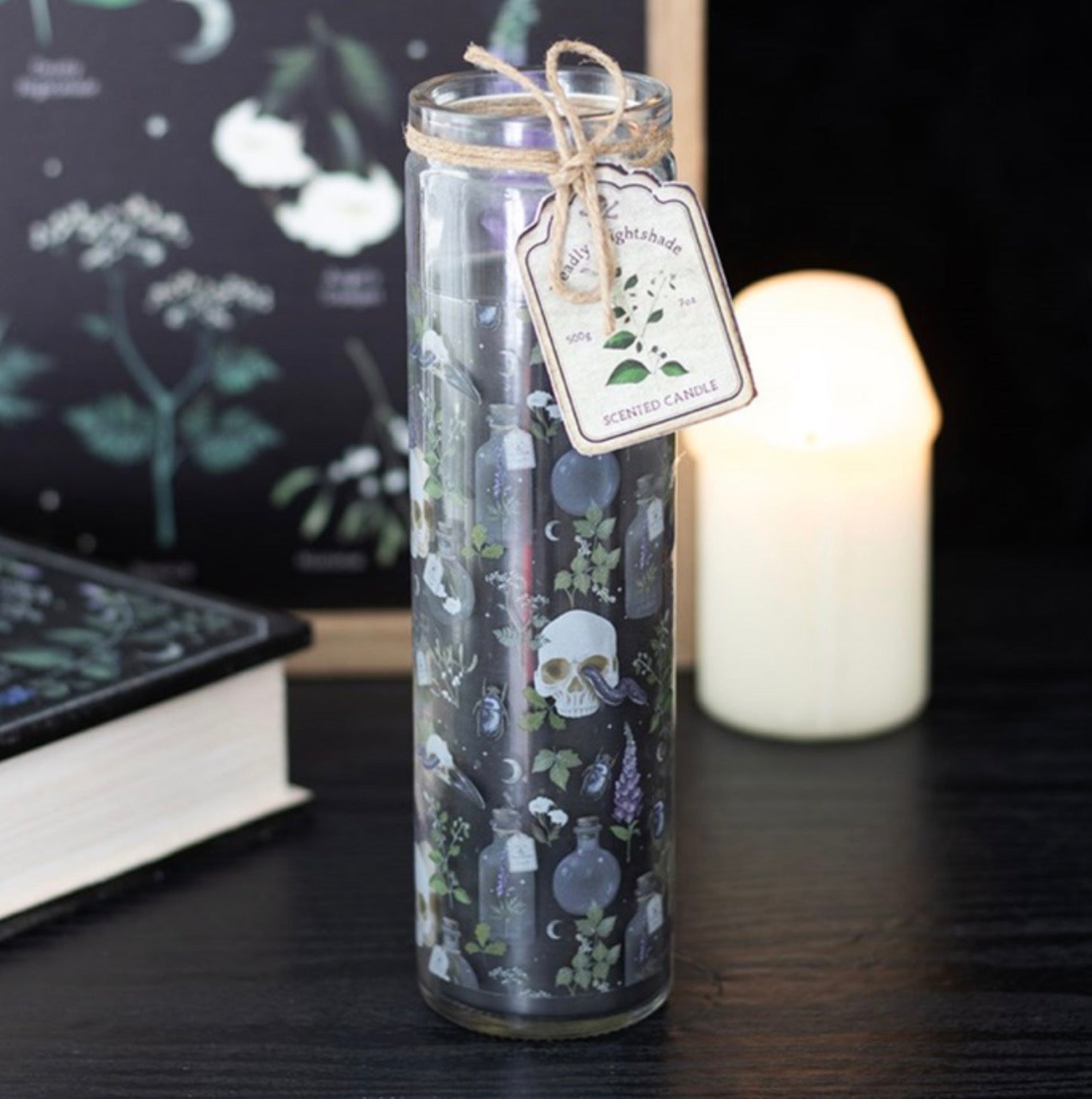 POISONOUS PLANTS DEADLY NIGHTSHADE TUBE CANDLE