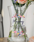 Personalised Bright Floral Waisted Vase