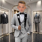 Velvet Collar Suit Set for Boys
