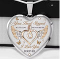 Infinity Heart Angel Wings Memorial Pendant Necklace
