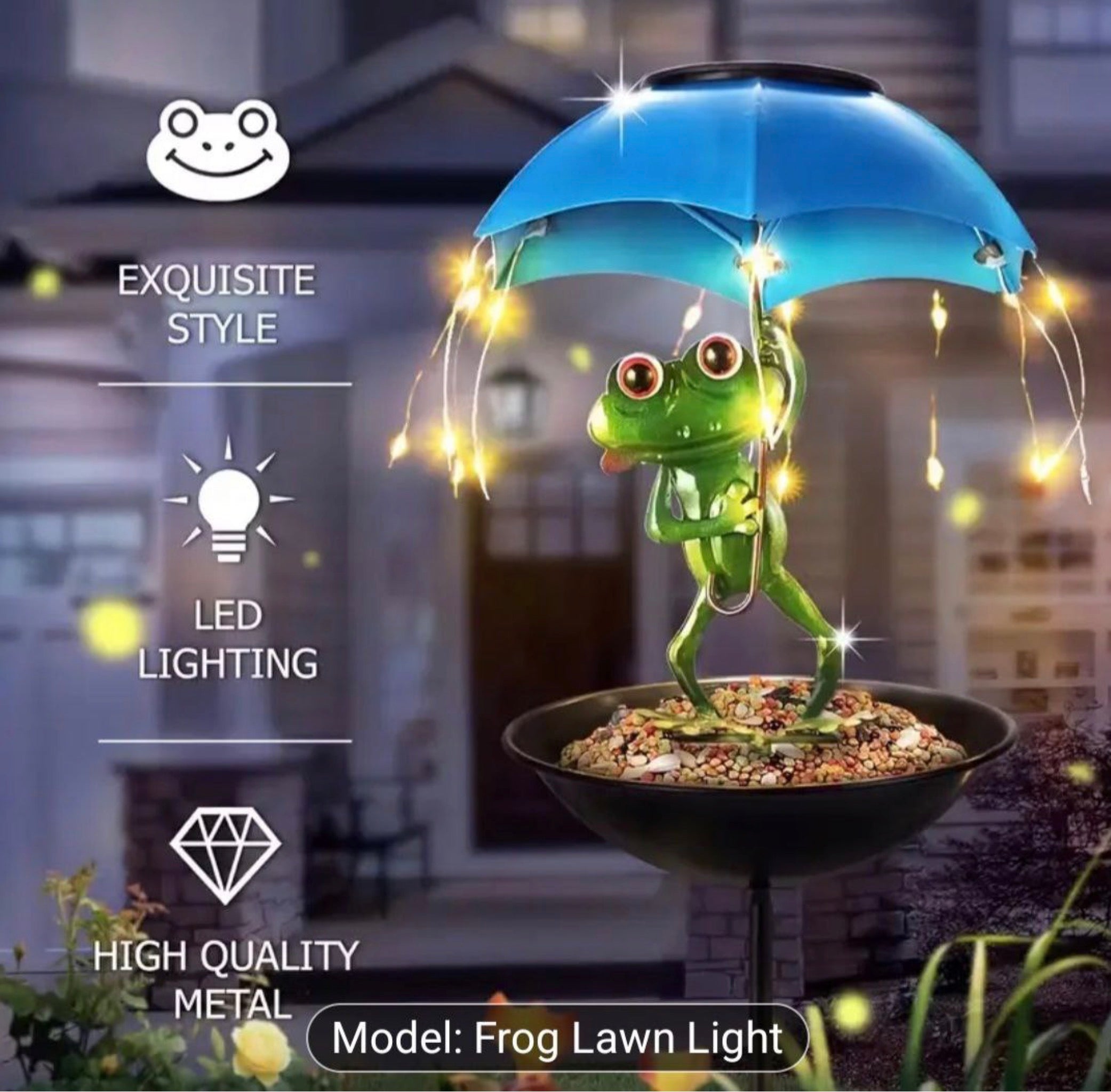 Adorable LED Frog Lawn Light – A Magical Touch for Your Garden!