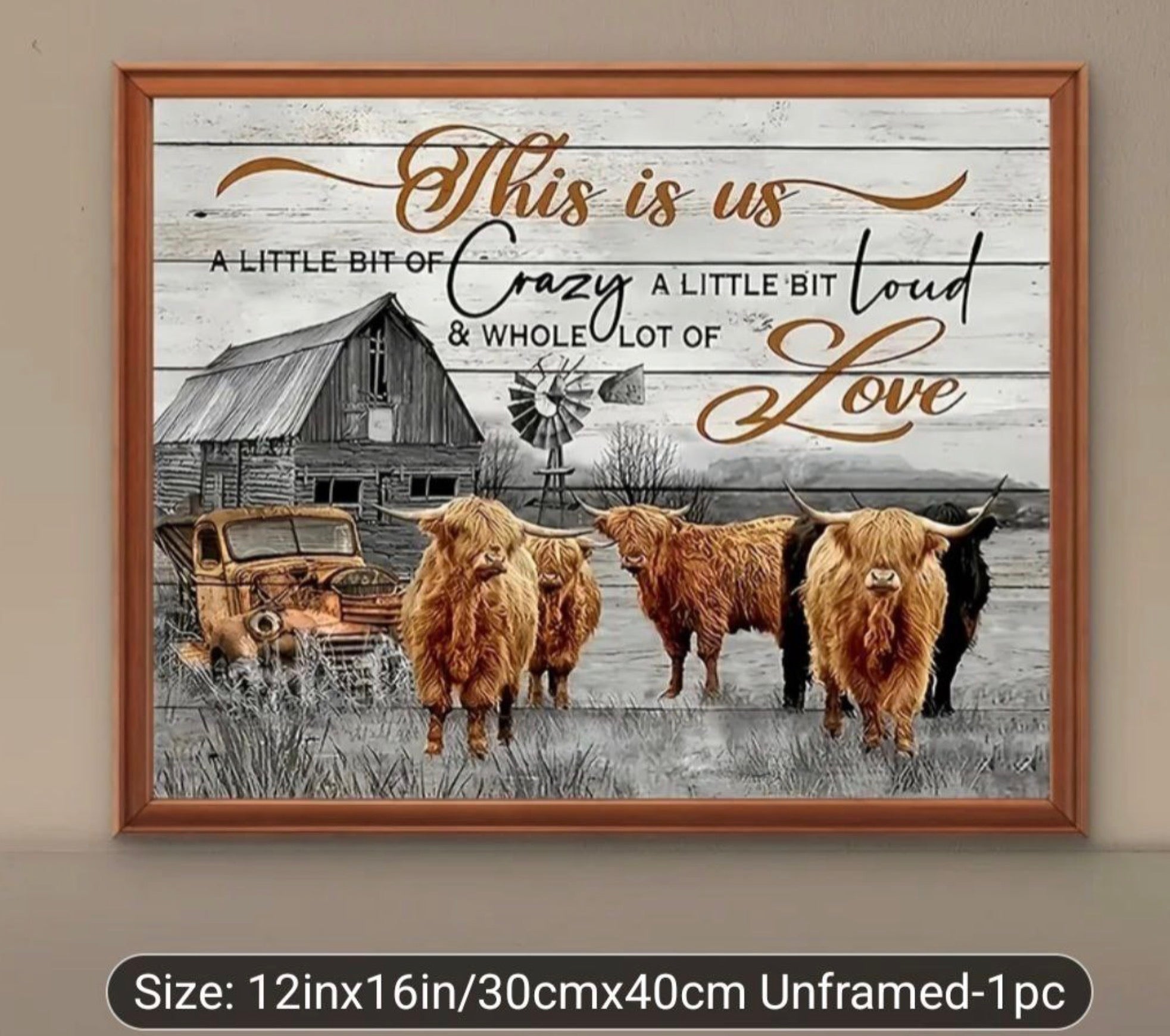 Highland Cow Farm Canvas Print