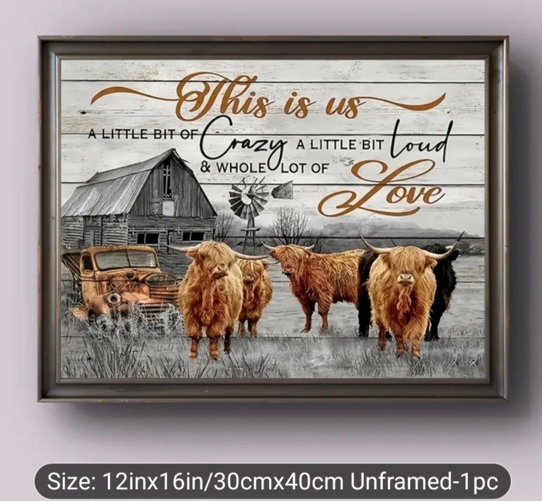 Highland Cow Farm Canvas Print