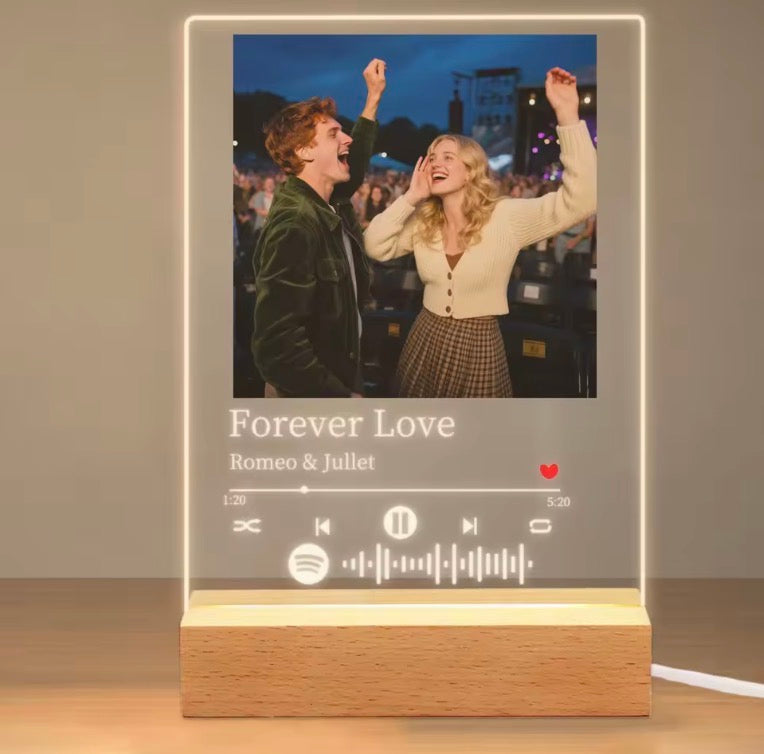 Personalised Spotify Style LED Photo Lamp
