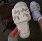 Sparkle Bow Fluffy Sliders