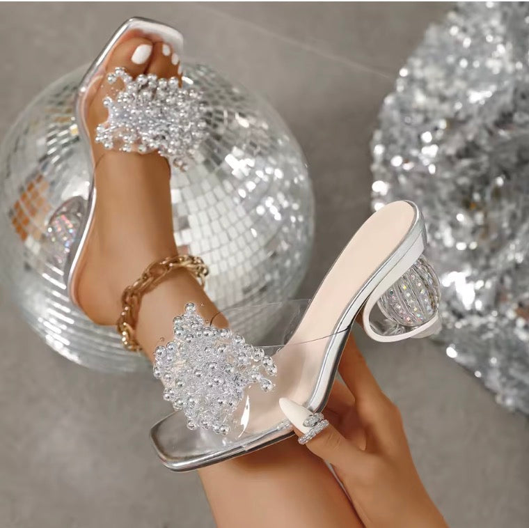 Glam Crystal Water Diamond Heels