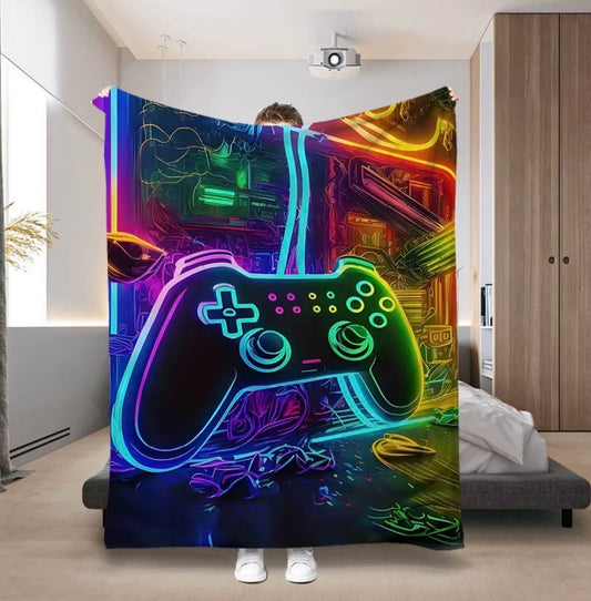 Neon Gaming Fleece Blanket