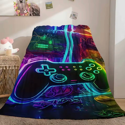 Neon Gaming Fleece Blanket