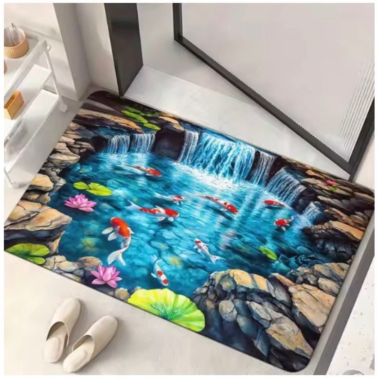 Stunning 3D Ocean & Waterfall Floor Mats