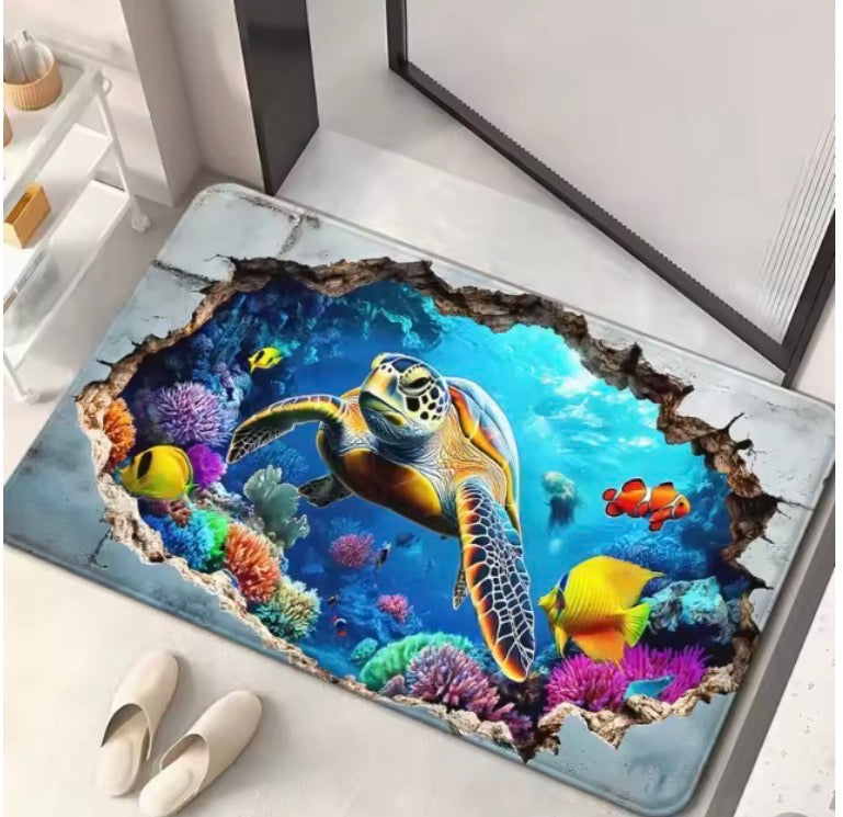 Stunning 3D Ocean & Waterfall Floor Mats