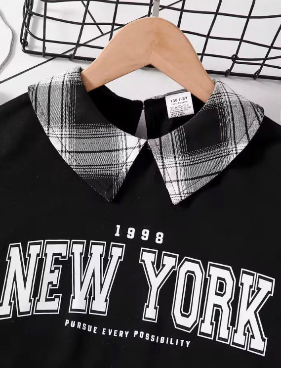 2 Piece New York Slogan Outfit
