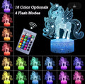 3D Unicorn LED Night Light