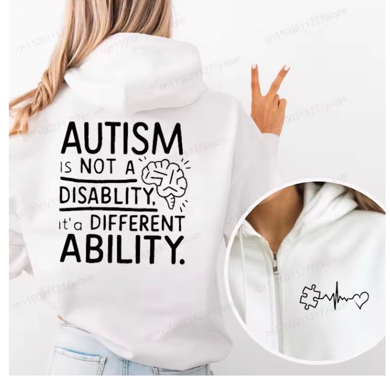 Autism Awareness Zip-Up Hoodie