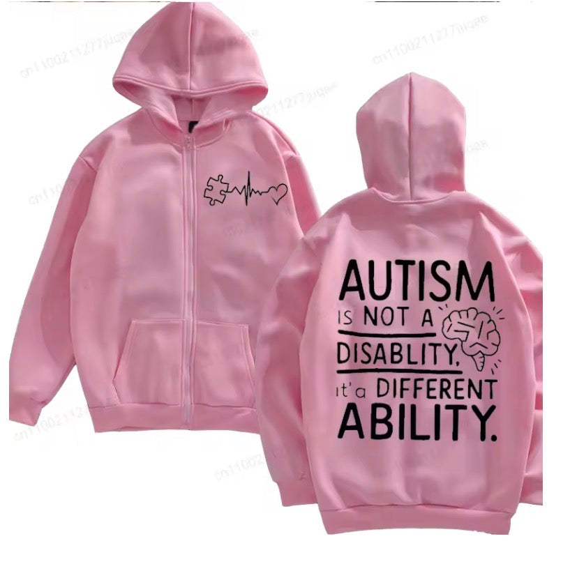 Autism Awareness Zip-Up Hoodie