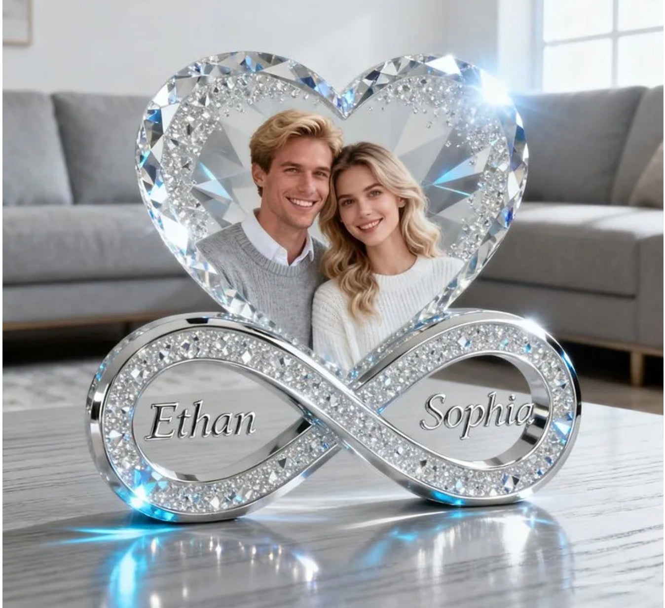 Custom Couples Portrait Infinity Symbol Ornament