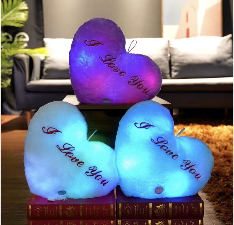 I Love you Heart LED Cushion