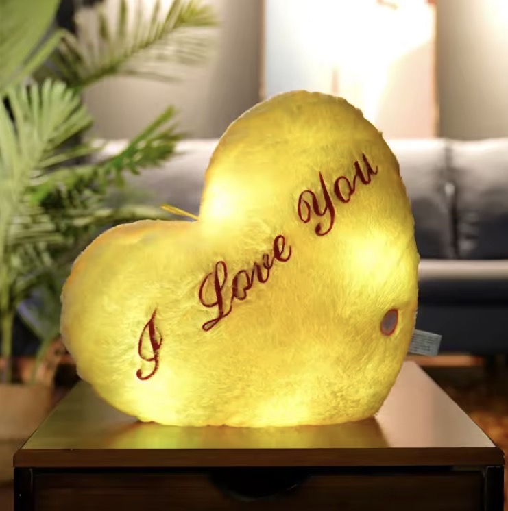 I Love you Heart LED Cushion