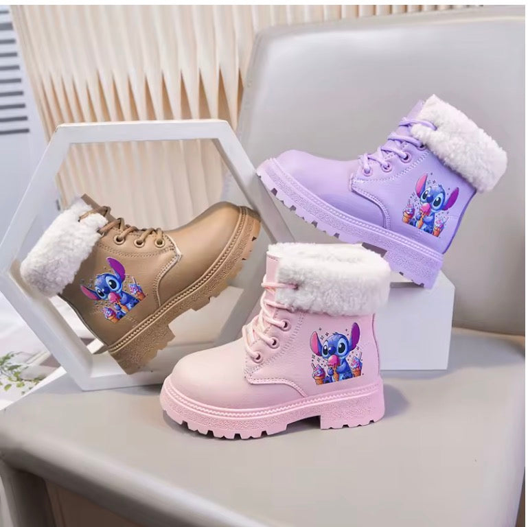 Adorable Kids Fur-Lined Winter Boots