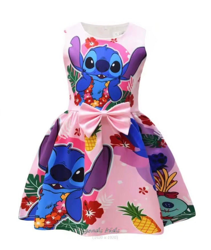 Girls Stitch Inspired Bow Dress