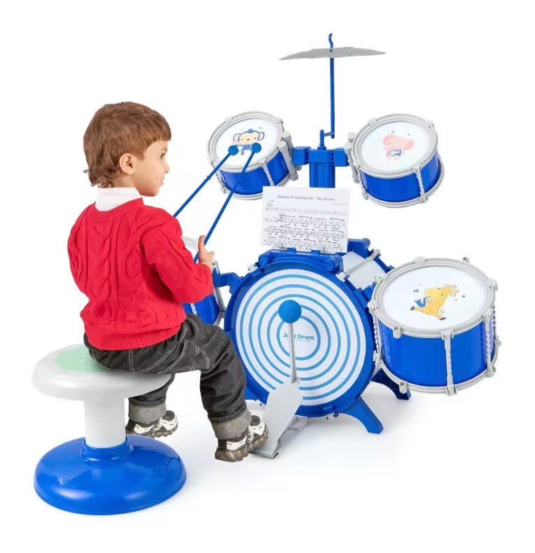 Kids Drum Kit with Stool
