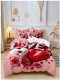 Love couple Hearts Theme Print Duvet Cover Set