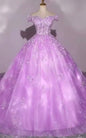Quinceanera Elegant Off Shoulder Prom Gown