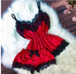 Elegant Lace Trim Satin Pyjama Set