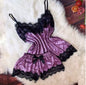 Elegant Lace Trim Satin Pyjama Set