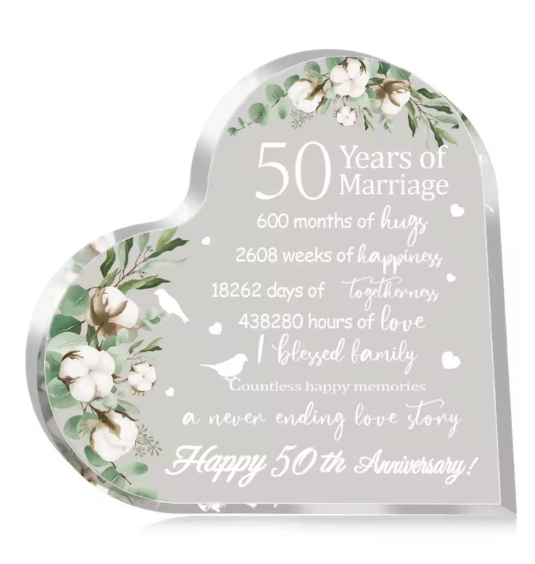 New Happy Anniversary Heart Plaque