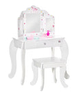 Girls Vanity Table with Matching Stool
